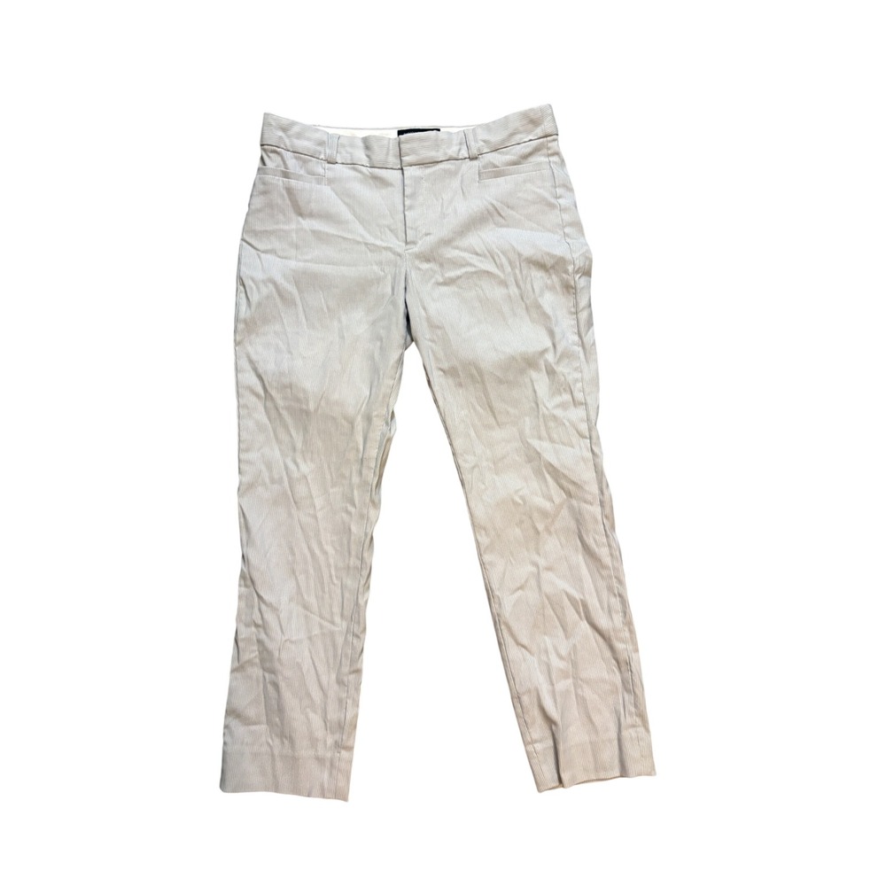 Banana Republic Sloan Crop Pants 6 Blue White Pinstripe Slim Ankle Trousers
